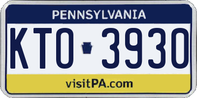 PA license plate KTO3930