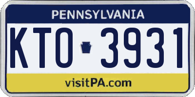 PA license plate KTO3931