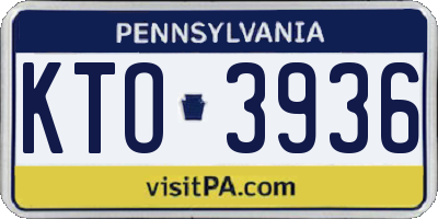 PA license plate KTO3936
