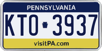 PA license plate KTO3937