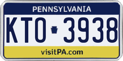 PA license plate KTO3938