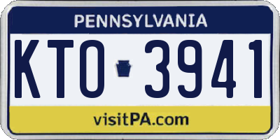PA license plate KTO3941