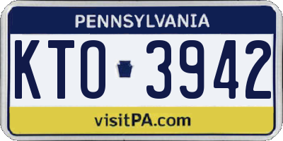 PA license plate KTO3942