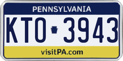PA license plate KTO3943