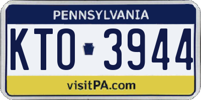 PA license plate KTO3944