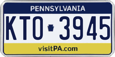 PA license plate KTO3945