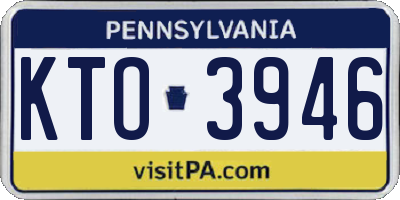 PA license plate KTO3946