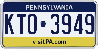 PA license plate KTO3949