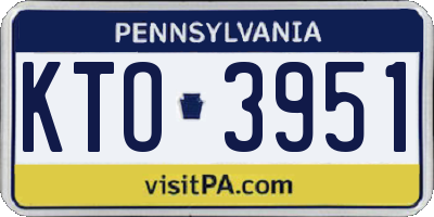 PA license plate KTO3951
