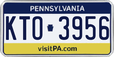 PA license plate KTO3956