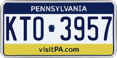 PA license plate KTO3957