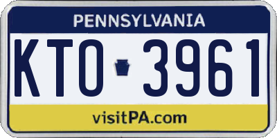 PA license plate KTO3961
