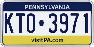 PA license plate KTO3971