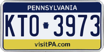 PA license plate KTO3973
