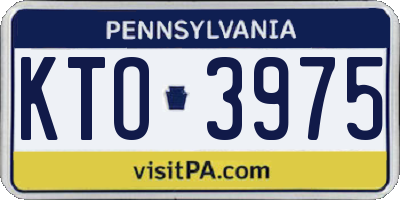 PA license plate KTO3975
