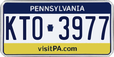 PA license plate KTO3977