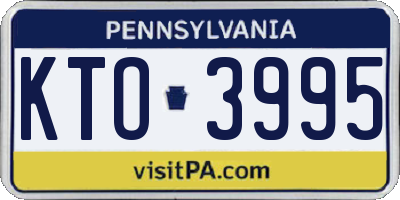 PA license plate KTO3995