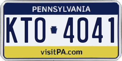 PA license plate KTO4041
