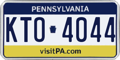 PA license plate KTO4044