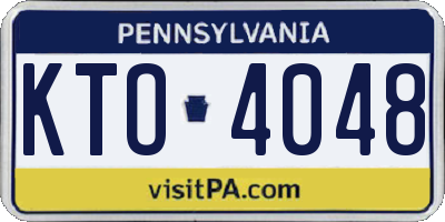 PA license plate KTO4048