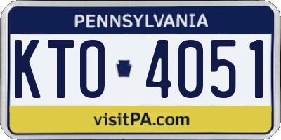PA license plate KTO4051