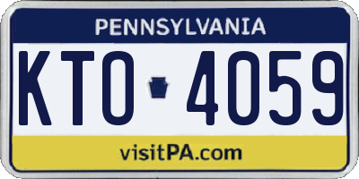 PA license plate KTO4059
