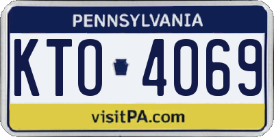 PA license plate KTO4069