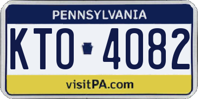 PA license plate KTO4082
