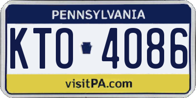 PA license plate KTO4086