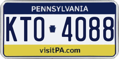 PA license plate KTO4088