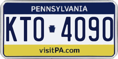 PA license plate KTO4090
