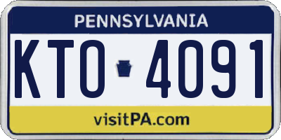 PA license plate KTO4091