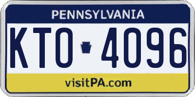 PA license plate KTO4096