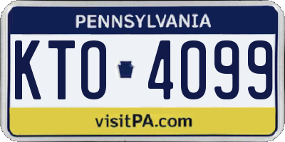 PA license plate KTO4099
