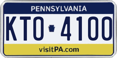 PA license plate KTO4100