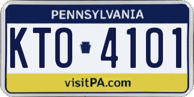 PA license plate KTO4101