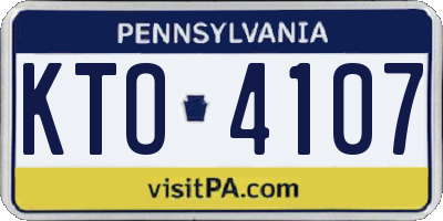 PA license plate KTO4107