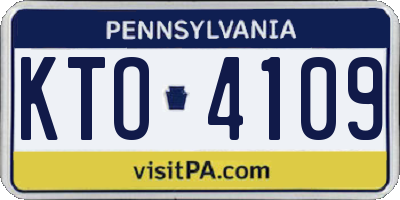 PA license plate KTO4109