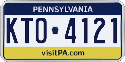 PA license plate KTO4121