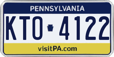 PA license plate KTO4122