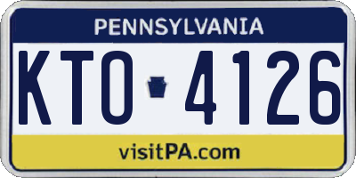 PA license plate KTO4126