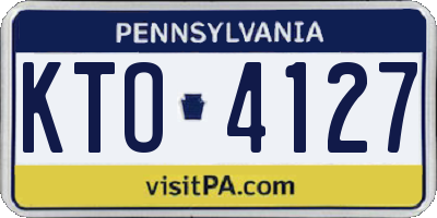 PA license plate KTO4127