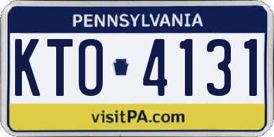PA license plate KTO4131