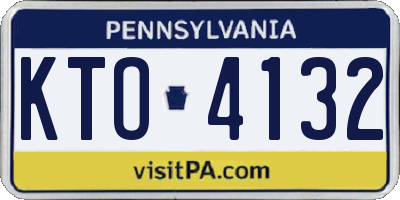 PA license plate KTO4132