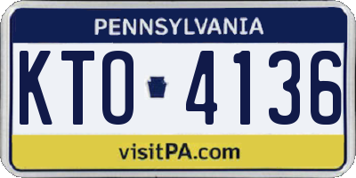 PA license plate KTO4136