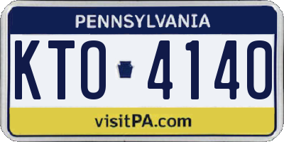 PA license plate KTO4140