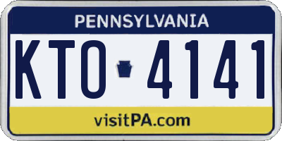PA license plate KTO4141