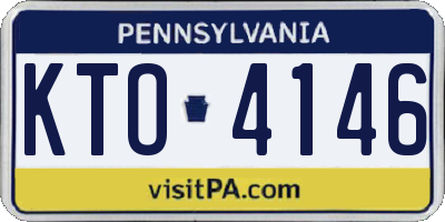 PA license plate KTO4146