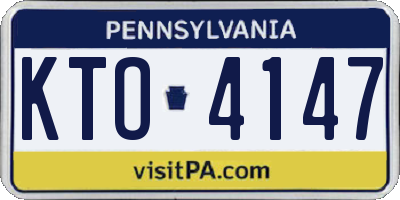 PA license plate KTO4147