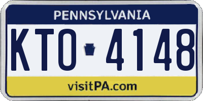 PA license plate KTO4148